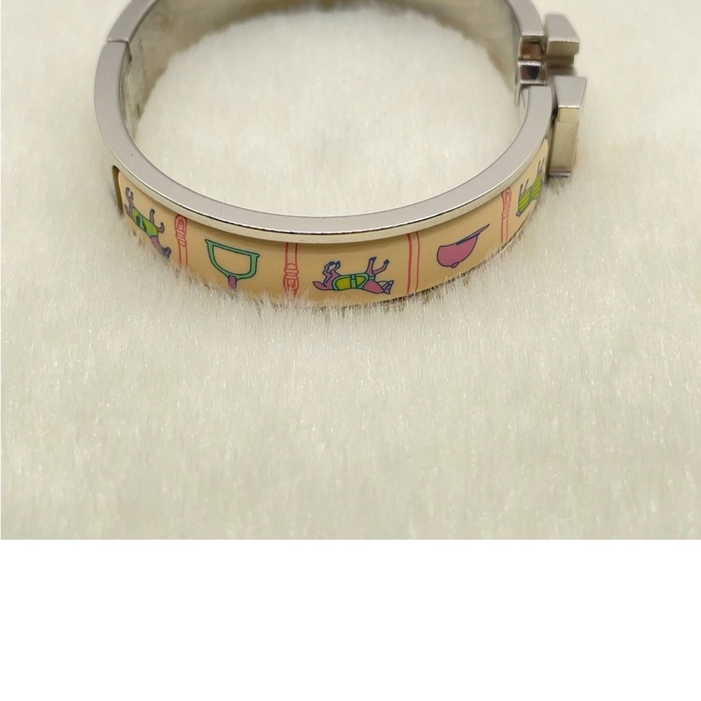 Authentic Hermes Click-Clack Pm Patch Pannacotta … - image 4